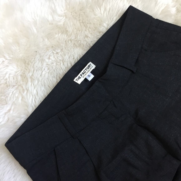 The Factory Charcoal Grey Capri Trousers - Picture 2 of 8